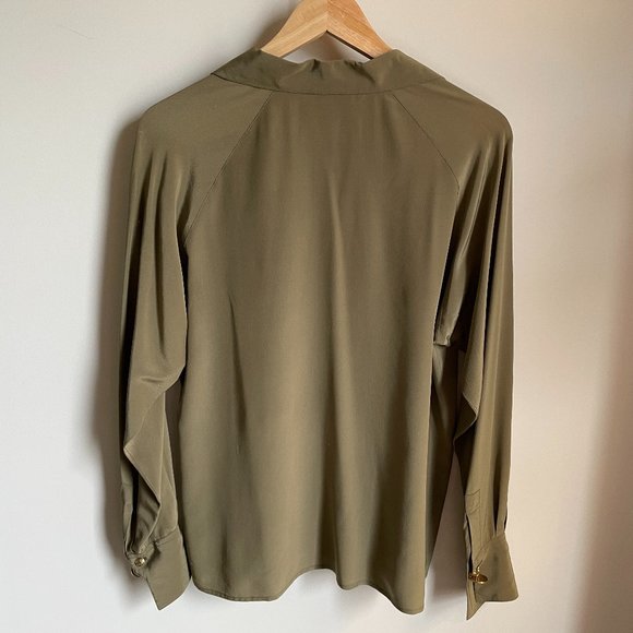 Chanel Vintage Silk Blouse Shirt - Picture 2 of 8